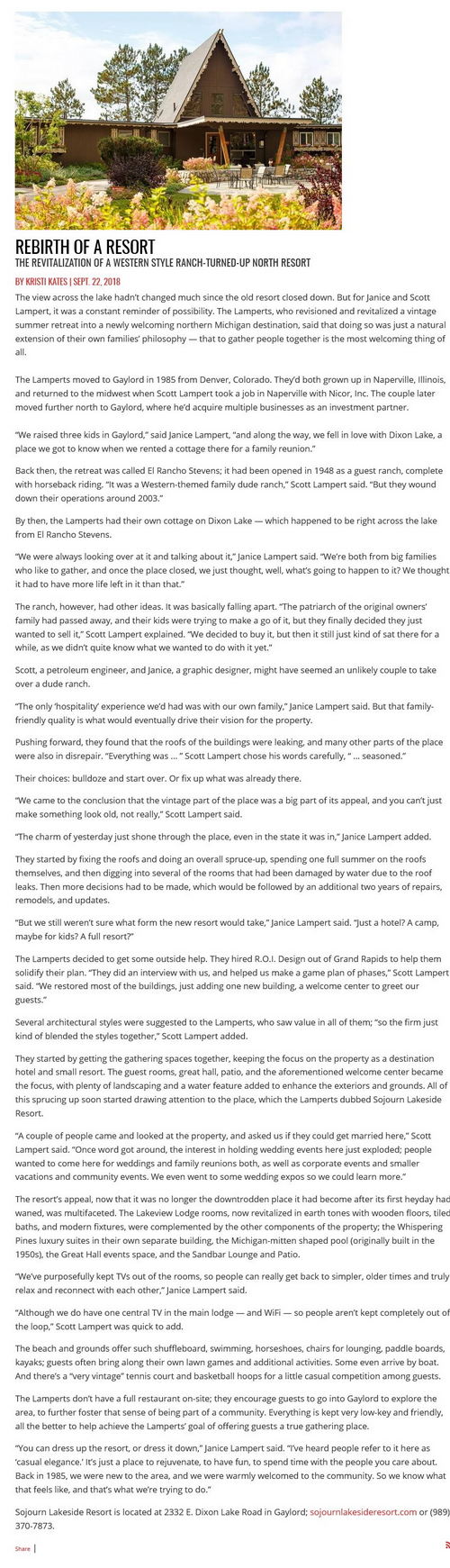 Sojourn Lakeside Resort (Gay El Rancho Ranch, El Rancho Stevens Ranch) - Rebirth Of Resort By Kristi Kates 2018^Old Photo (newer photo)